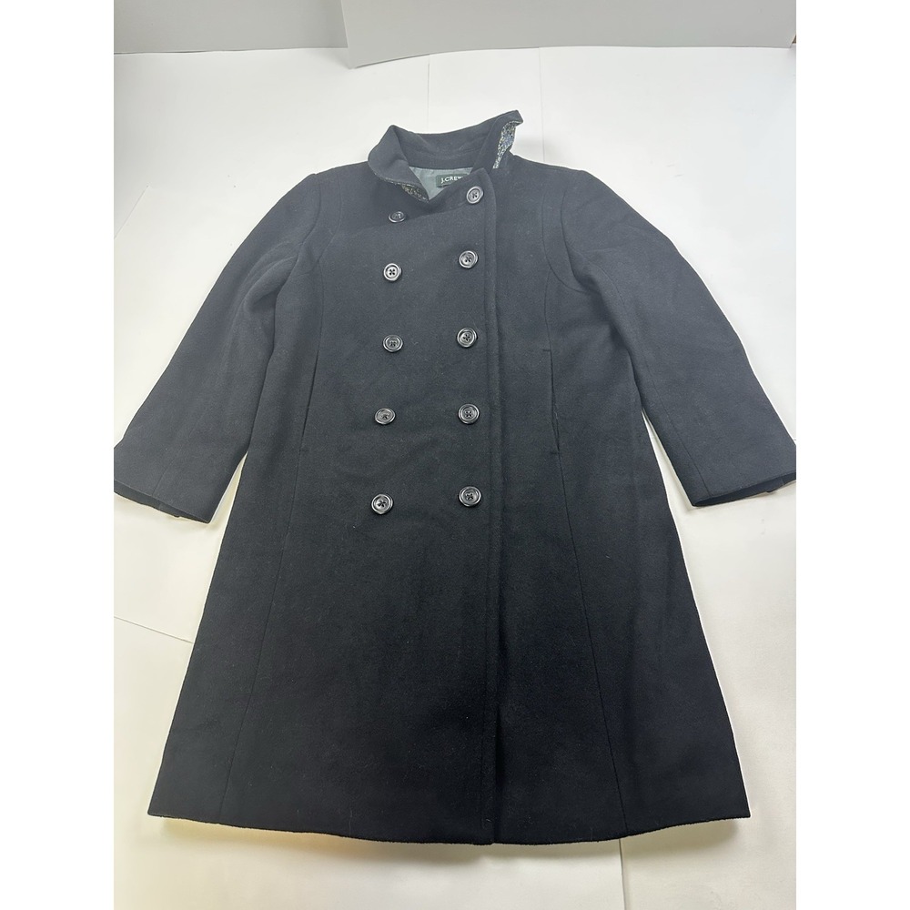 J. Crew Women's Wool Pea Coat Size XS Double Breasted Black